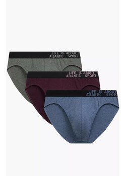 Atlantic 3-pack slipy męskie sport 3MP-209-ZIM/WIM/NIM, Kolor niebiesko-szary, Rozmiar 2XL, ATLANTIC ze sklepu Primodo w kategorii Majtki męskie - zdjęcie 186376196
