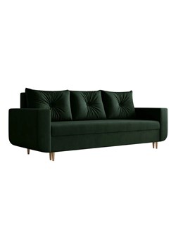 Ciemnozielona welurowa sofa tapicerowana S2-C42 ze sklepu Edinos.pl w kategorii Sofy i kanapy - zdjęcie 186376698