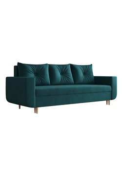 Welurowa rozkładana sofa w kolorze morskim N2-C97 ze sklepu Edinos.pl w kategorii Sofy i kanapy - zdjęcie 186376715