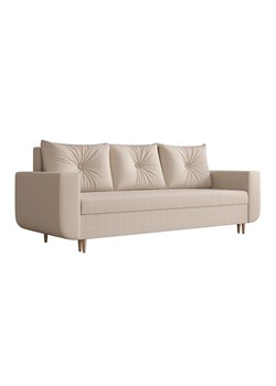 Beżowa rozkładana sofa z pojemnikiem na pościel Z3-W96 ze sklepu Edinos.pl w kategorii Sofy i kanapy - zdjęcie 186376719