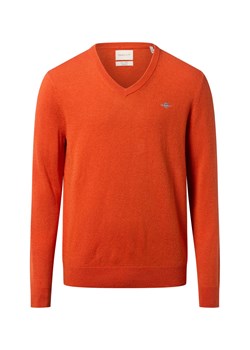 Gant Męski sweter z dzianiny Mężczyźni pomarańczowy jednolity ze sklepu vangraaf w kategorii Swetry męskie - zdjęcie 186379925