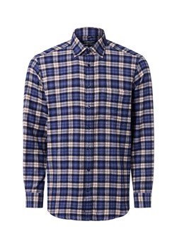 Andrew James Męska koszula flanelowa Mężczyźni Regular Fit Bawełna piaskowy w kratkę ze sklepu vangraaf w kategorii Koszule męskie - zdjęcie 186379926