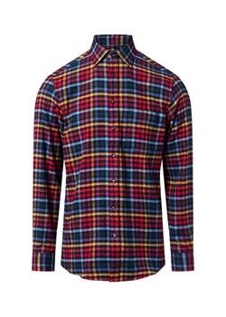 Andrew James Męska koszula flanelowa Mężczyźni Regular Fit Bawełna granatowy w kratkę ze sklepu vangraaf w kategorii Koszule męskie - zdjęcie 186379927