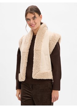 Nümph Damska kamizelka ze sztucznego futra - Nuelliot Kobiety Sztuczne włókno beżowy jednolity ze sklepu vangraaf w kategorii Kamizelki damskie - zdjęcie 186379946