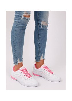 Biało różowe damskie buty sportowe /F4-3 14983 T149/ ze sklepu Pantofelek24.pl w kategorii Buty sportowe damskie - zdjęcie 186383777