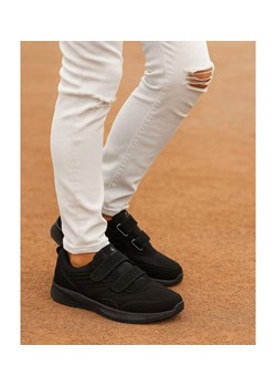Czarne lekkie buty sportowe na rzepy /C1-3 18155 T289/ ze sklepu Pantofelek24.pl w kategorii Buty sportowe męskie - zdjęcie 186383899
