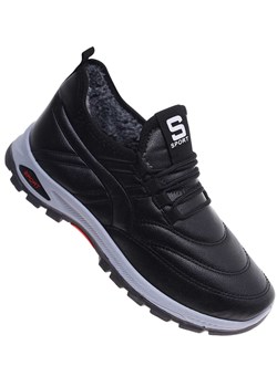Czarne ocieplane buty sportowe męskie /E10-2 18248 T386/ ze sklepu Pantofelek24.pl w kategorii Buty sportowe męskie - zdjęcie 186384329