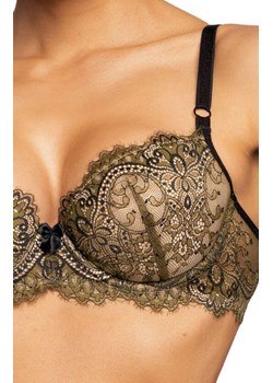 Biustonosz push-up khaki-czarny Chelsea M-3703/11, Kolor khaki-czarny, Rozmiar 80E, Mat ze sklepu Intymna w kategorii Biustonosze - zdjęcie 186386036