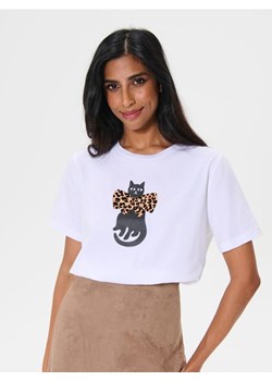 Sinsay - Koszulka z nadrukiem - biały ze sklepu Sinsay w kategorii Bluzki damskie - zdjęcie 186386327