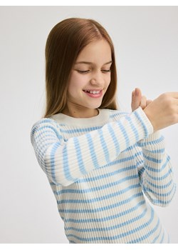 Reserved - Sweter w paski - jasnoniebieski ze sklepu Reserved w kategorii Swetry dziewczęce - zdjęcie 186386427