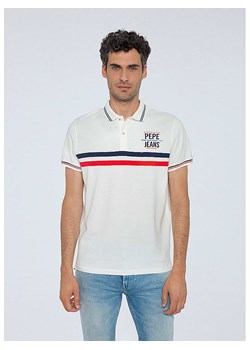 Pepe Jeans Koszulka polo w kolorze białym ze sklepu Limango Polska w kategorii T-shirty męskie - zdjęcie 186386535