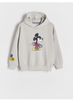 Reserved - Bluza z kapturem Mickey Mouse - jasnoszary ze sklepu Reserved w kategorii Bluzy chłopięce - zdjęcie 186386576