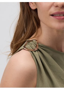 Reserved - Top z ozdobnym elementem - oliwkowy ze sklepu Reserved w kategorii Bluzki damskie - zdjęcie 186386587