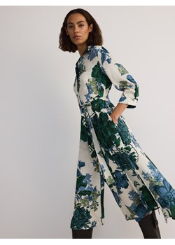 Reserved - Koszulowa sukienka midi - wielobarwny ze sklepu Reserved w kategorii Sukienki - zdjęcie 186386609
