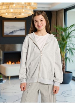 Sinsay - Bluza z kapturem z zapięciem - szary - id: 949ET-09M - marki Sinsay - 186387448 Sinsay - Bluza z kapturem z zapięciem - szary ze sklepu Sinsay w kategorii Bluzy dziewczęce - zdjęcie 186387448