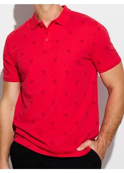 Sinsay - Bawełniana koszulka polo - czerwony ze sklepu Sinsay w kategorii T-shirty męskie - zdjęcie 186389146