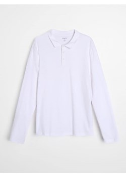Sinsay - Bawełniana koszulka polo - biały ze sklepu Sinsay w kategorii T-shirty męskie - zdjęcie 186389165