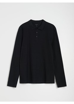 Sinsay - Bawełniana koszulka polo - czarny - id: 656EY-99X - marki Sinsay - 186389166 Sinsay - Bawełniana koszulka polo - czarny ze sklepu Sinsay w kategorii T-shirty męskie - zdjęcie 186389166