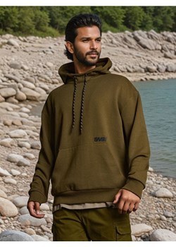Sinsay - Bluza hoodie z wysokim kołnierzem - khaki ze sklepu Sinsay w kategorii Bluzy męskie - zdjęcie 186389196
