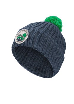 Jack Wolfskin Czapka &quot;Pompom Badge&quot; w kolorze zielono-granatowym ze sklepu Limango Polska w kategorii Czapki dziecięce - zdjęcie 186392025