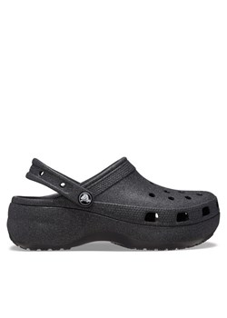 Klapki Crocs Classic Platform Glitter Clog W 207241 Czarny ze sklepu eobuwie.pl w kategorii Klapki damskie - zdjęcie 186393505