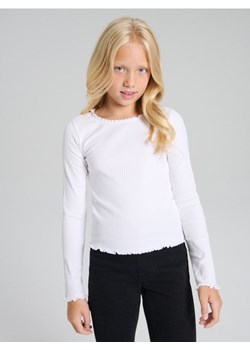 Sinsay - Koszulka z długimi rękawami - biały - id: 999ET-00X - marki Sinsay - 186398997 Sinsay - Koszulka z długimi rękawami - biały ze sklepu Sinsay w kategorii Bluzki dziewczęce - zdjęcie 186398997