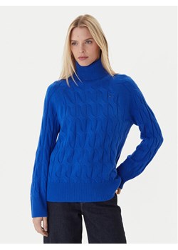 Tommy Hilfiger Golf WW0WW46791 Niebieski Regular Fit ze sklepu MODIVO w kategorii Swetry damskie - zdjęcie 186399079