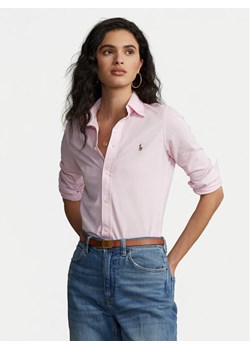 Polo Ralph Lauren Koszula Heidi 211664427002 Różowy Slim Fit ze sklepu MODIVO w kategorii Koszule damskie - zdjęcie 186399085