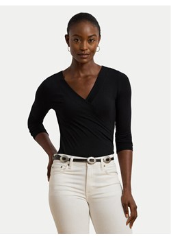 Lauren Ralph Lauren Bluzka 200824366001 Czarny Slim Fit ze sklepu MODIVO w kategorii Bluzki damskie - zdjęcie 186399097