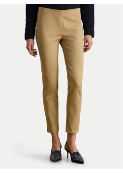 Lauren Ralph Lauren Spodnie materiałowe 200631310018 Beżowy Slim Fit ze sklepu MODIVO w kategorii Spodnie damskie - zdjęcie 186399128