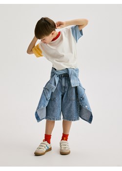 Reserved - Denimowe szorty baggy - niebieski - id: 0291L-50J - marki Reserved - 186400287 Reserved - Denimowe szorty baggy - niebieski ze sklepu Reserved w kategorii Spodenki chłopięce - zdjęcie 186400287