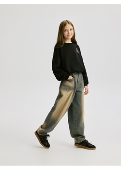 Reserved - Jeansy Skater - granatowy ze sklepu Reserved w kategorii Spodnie dziewczęce - zdjęcie 186402126