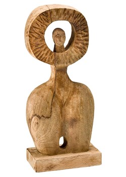 heine home Figurka dekoracyjna w kolorze jasnobrązowym - 17,5 x 42 x 10 cm ze sklepu Limango Polska w kategorii Dekoracje - zdjęcie 186404145