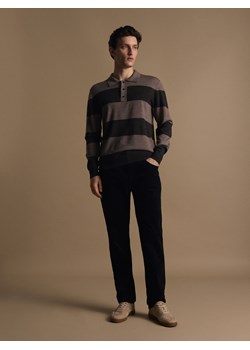 Reserved - Sweter polo z wełny merino - wielobarwny ze sklepu Reserved w kategorii Swetry męskie - zdjęcie 186405419