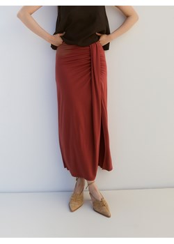 Reserved - Spódnica maxi z modalem - miedziany ze sklepu Reserved w kategorii Spódnice - zdjęcie 186407066