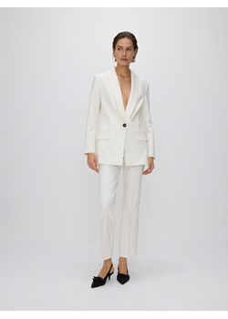 Reserved - Spodnie w kant - biały ze sklepu Reserved w kategorii Spodnie damskie - zdjęcie 186409448