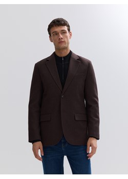 Reserved - Marynarka slim fit z wełną - ciemnobrązowy ze sklepu Reserved w kategorii Marynarki męskie - zdjęcie 186410608
