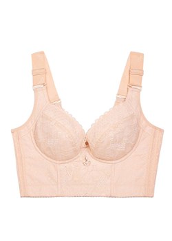Biustonosz plus size typu gorset - Beżowy 90C ze sklepu Intimica.pl w kategorii Biustonosze - zdjęcie 186414778