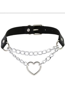 Choker z sercem - Czarny ze sklepu Intimica.pl w kategorii Naszyjniki - zdjęcie 186415718