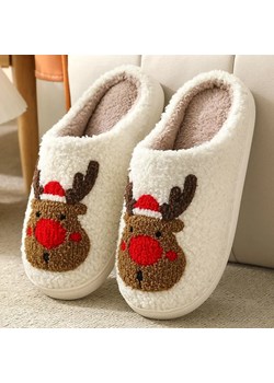 Kapcie świąteczne z reniferem - Czerwony 36-37 ze sklepu Intimica.pl w kategorii Kapcie damskie - zdjęcie 186418345