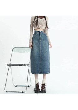 Klasyczna spódnica midi jeans - Niebieski S - id: 9437418357065 - marki Intimica - 186418476 Klasyczna spódnica midi jeans - Niebieski S ze sklepu Intimica.pl w kategorii Spódnice - zdjęcie 186418476