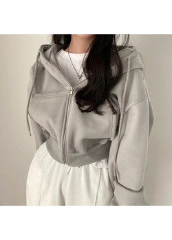 Rozpinana bluza damska - Jasnoszary S ze sklepu Intimica.pl w kategorii Bluzy damskie - zdjęcie 186422617