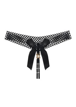 Seksowne stringi z kokardką - Czarny S/M - id: 9214165090633 - marki Intimica - 186423029 Seksowne stringi z kokardką - Czarny S/M ze sklepu Intimica.pl w kategorii Majtki damskie - zdjęcie 186423029