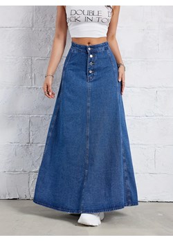 Spódnica maxi denim - Ciemnoniebieski XS ze sklepu Intimica.pl w kategorii Spódnice - zdjęcie 186423565