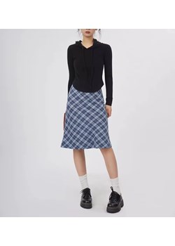 Spódnica midi w kratę - Niebieski S ze sklepu Intimica.pl w kategorii Spódnice - zdjęcie 186423628