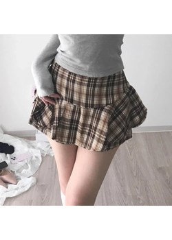 Spódnica mini w kratę - Brązowy S - id: 9438349820233 - marki Intimica - 186423666 Spódnica mini w kratę - Brązowy S ze sklepu Intimica.pl w kategorii Spódnice - zdjęcie 186423666