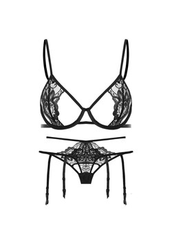 Zestaw bielizny koronkowej - Czarny S/M - id: 8745845752137 - marki Intimica - 186425566 Zestaw bielizny koronkowej - Czarny S/M ze sklepu Intimica.pl w kategorii Komplety bielizny damskiej - zdjęcie 186425566