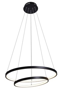 Czarna lampa wisząca LED pierścienie - S038-Espa ze sklepu Edinos.pl w kategorii Lampy wiszące - zdjęcie 186426399