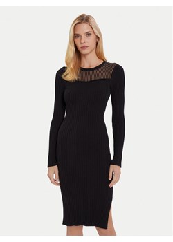 Morgan Sukienka dzianinowa 252-RMAN Czarny Slim Fit ze sklepu MODIVO w kategorii Sukienki - zdjęcie 186427189