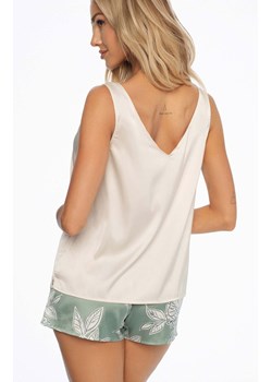 Esotiq Satynowa piżama damska Dedicate 41253-01X, Kolor kremowo-zielony, Rozmiar L, Esotiq ze sklepu Primodo w kategorii Piżamy damskie - zdjęcie 186428309
